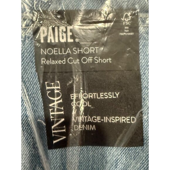 Paige Noella Short Relaxed Cut Off Light Wash Vintage-Inspired Denim Size 33 - Picture 5 of 5